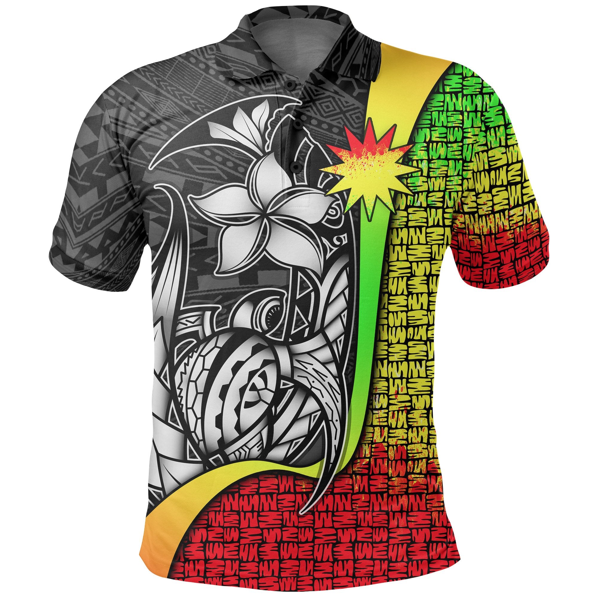 Nauru Polo Shirt Reggae Turtle with Hook Unisex REGGAE - Polynesian Pride