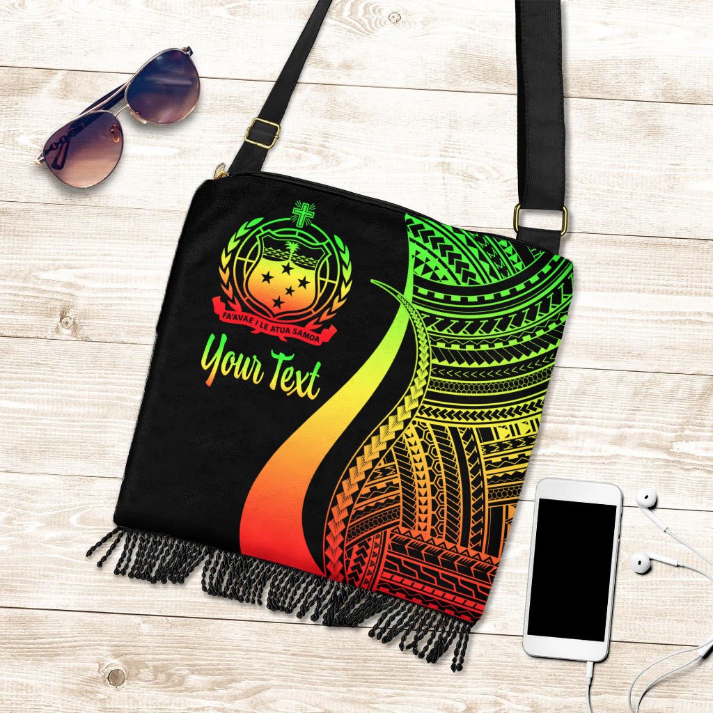 Samoa Custom Personalised Boho Handbag - Reggae Polynesian Tentacle Tribal Pattern Boho Handbag One Size Reggae - Polynesian Pride