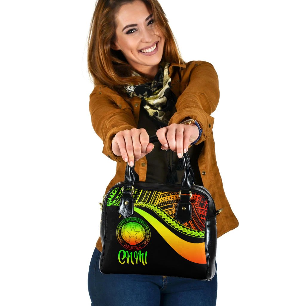 Northern Mariana Islands Shoulder Handbag - Reggae Polynesian Tentacle Tribal Pattern One Size Reggae - Polynesian Pride