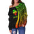 Wallis And Futuna Custom Personalised Women's Off Shoulder Sweater - Reggae Polynesian Tentacle Tribal Pattern - Polynesian Pride