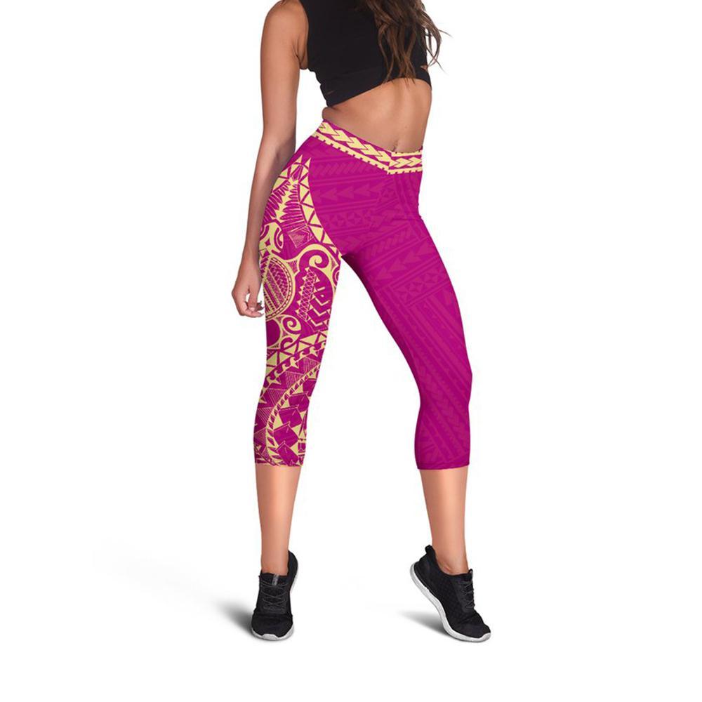 Neo Polynesian Rising 3rd Capris (Pink) A6 - Polynesian Pride