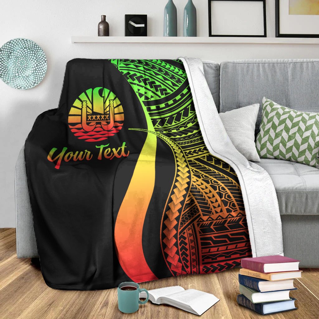Tahiti Custom Personalised Premium Blanket - Reggae Polynesian Tentacle Tribal Pattern - Polynesian Pride