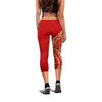 Neo Polynesian Rising 3rd Capris (Red) A6 - Polynesian Pride