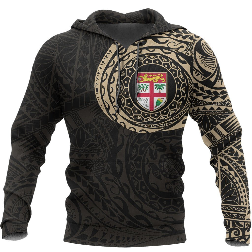 Fiji Hoodie Fiji Seal Polynesian Tattoo Style Version 2.0 Unisex GOLD & Black - Polynesian Pride