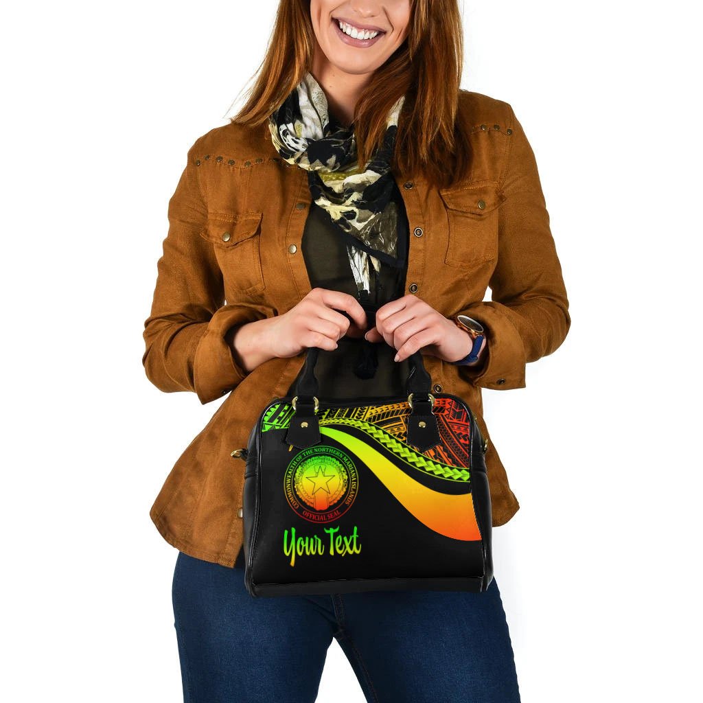 Northern Mariana Islands Custom Personalised Shoulder Handbag - Reggae Polynesian Tentacle Tribal Pattern - Polynesian Pride