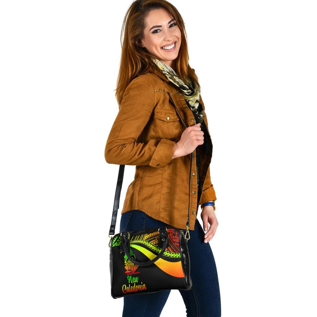 New Caledonia Shoulder Handbag - Reggae Polynesian Tentacle Tribal Pattern Crest - Polynesian Pride
