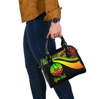 Tahiti Custom Personalised Shoulder Handbag - Reggae Polynesian Tentacle Tribal Pattern - Polynesian Pride