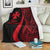 Wallis And Futuna Premium Blanket - Red Polynesian Tentacle Tribal Pattern - Polynesian Pride