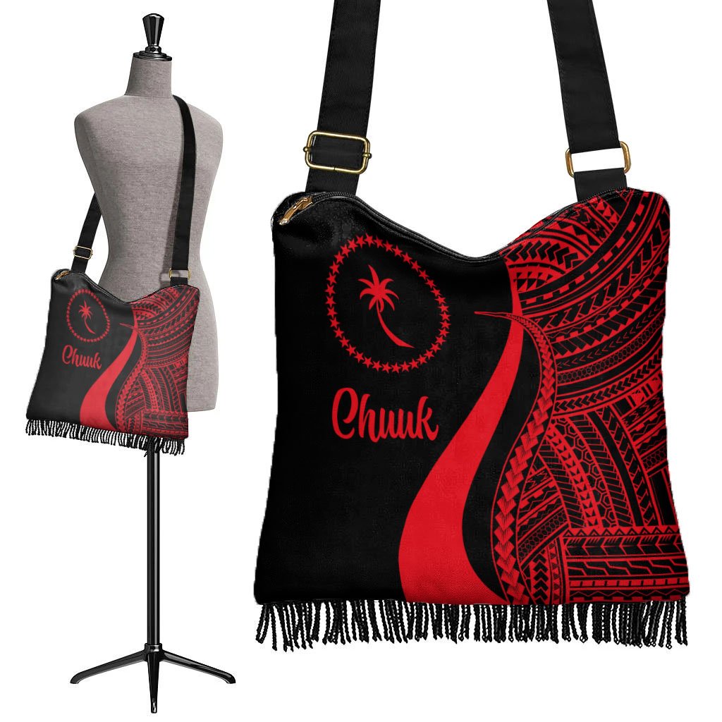 Chuuk Boho Handbag - Red Polynesian Tentacle Tribal Pattern - Polynesian Pride