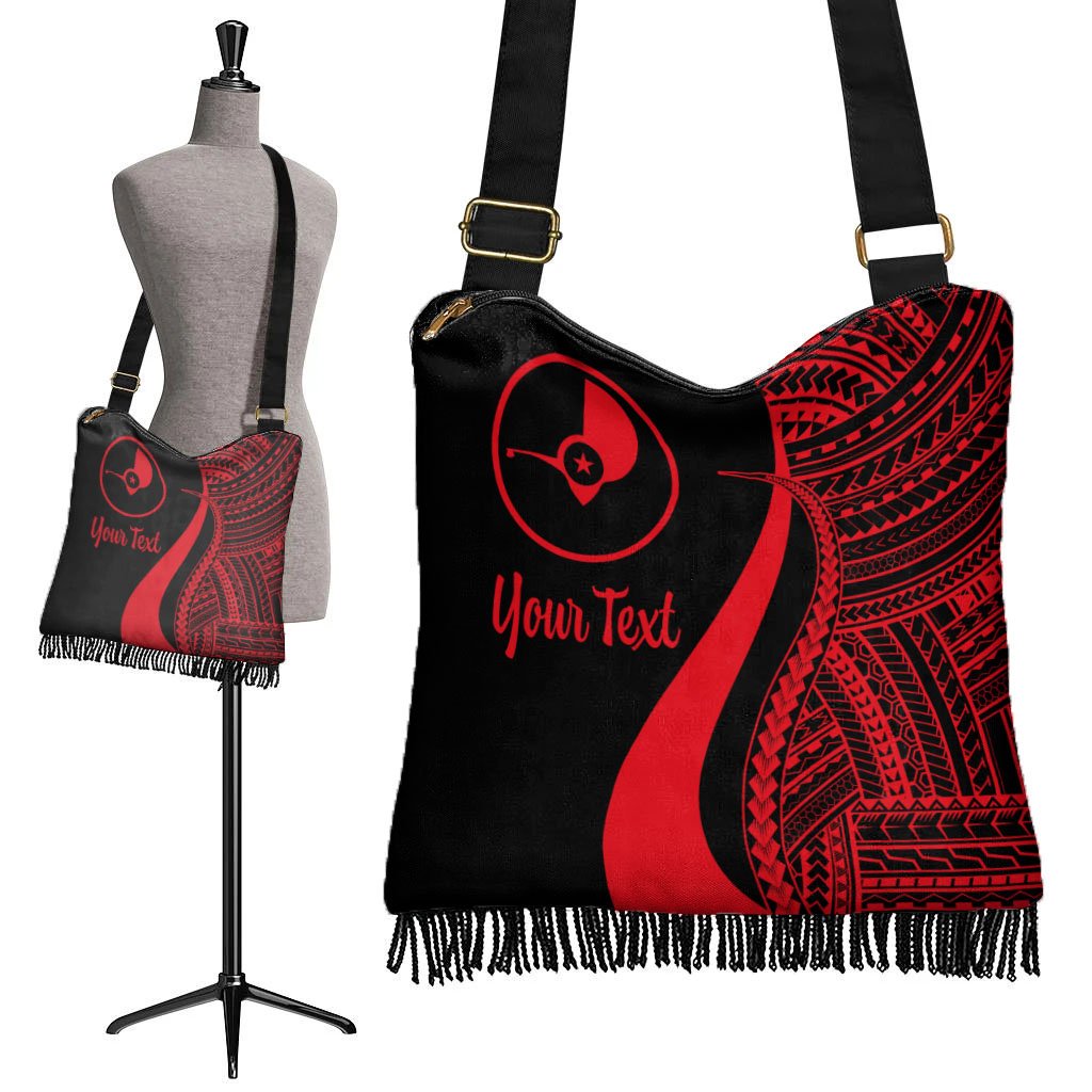 Yap Custom Personalised Boho Handbag - Red Polynesian Tentacle Tribal Pattern - Polynesian Pride