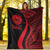 Tahiti Premium Blanket - Red Polynesian Tentacle Tribal Pattern - Polynesian Pride