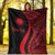 Marshall Islands Custom Personalised Premium Blanket - Red Polynesian Tentacle Tribal Pattern - Polynesian Pride