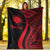 Northern Mariana Islands Custom Personalised Premium Blanket - Red Polynesian Tentacle Tribal Pattern - Polynesian Pride