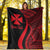 Wallis And Futuna Custom Personalised Premium Blanket - Red Polynesian Tentacle Tribal Pattern - Polynesian Pride