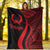 Pohnpei Premium Blanket - Red Polynesian Tentacle Tribal Pattern - Polynesian Pride