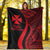 Wallis And Futuna Premium Blanket - Red Polynesian Tentacle Tribal Pattern - Polynesian Pride