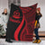 Vanuatu Premium Blanket - Red Polynesian Tentacle Tribal Pattern White - Polynesian Pride