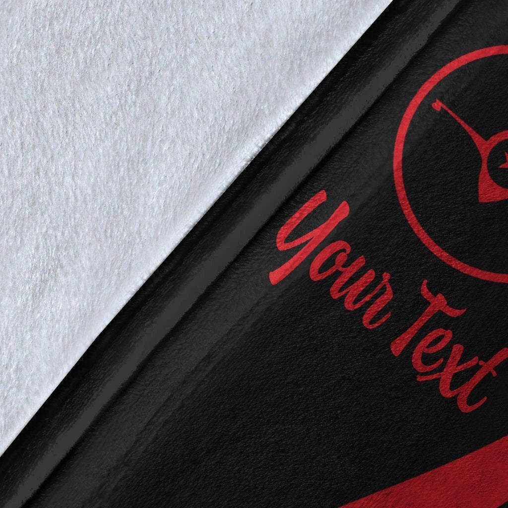 Yap Custom Personalised Premium Blanket - Red Polynesian Tentacle Tribal Pattern - Polynesian Pride