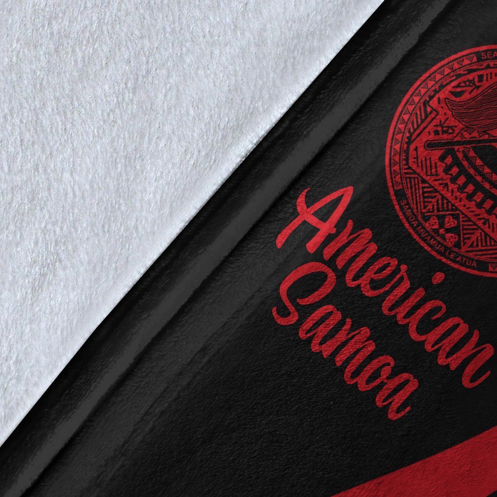 American Samoa Premium Blanket - Red Polynesian Tentacle Tribal Pattern - Polynesian Pride