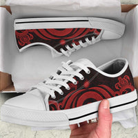 Marshall Islands Low Top Canvas Shoes - Red Tentacle Turtle - Polynesian Pride