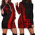 Fiji Women's Hoodie Dress - Red Polynesian Tentacle Tribal Pattern Red - Polynesian Pride