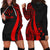 Kosrae Women's Hoodie Dress - Red Polynesian Tentacle Tribal Pattern Red - Polynesian Pride