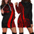 Palau Women's Hoodie Dress - Red Polynesian Tentacle Tribal Pattern Red - Polynesian Pride