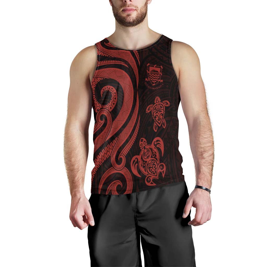 Tuvalu Men's Tank Top - Red Tentacle Turtle - Polynesian Pride