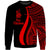 New Caledonia Sweatshirt - Red Polynesian Tentacle Tribal Pattern Crest Unisex Red - Polynesian Pride