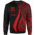 Tuvalu Sweatshirt - Red Polynesian Tentacle Tribal Pattern Unisex Red - Polynesian Pride