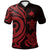 Papua New Guinea Polo Shirt Red Tentacle Turtle Unisex Red - Polynesian Pride