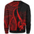 Tonga Sweatshirt - Red Polynesian Tentacle Tribal Pattern - Polynesian Pride