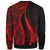 New Caledonia Custom Personalised Sweatshirt - Red Polynesian Tentacle Tribal Pattern Crest - Polynesian Pride