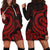 Vanuatu Women Hoodie Dress - Red Tentacle Turtle Red - Polynesian Pride