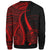 Palau Custom Personalised Sweatshirt - Red Polynesian Tentacle Tribal Pattern Crest - Polynesian Pride