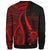 Tuvalu Sweatshirt - Red Polynesian Tentacle Tribal Pattern - Polynesian Pride