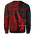 Fiji Sweatshirt - Red Polynesian Tentacle Tribal Pattern - Polynesian Pride