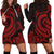 Federated States of Micronesia Women Hoodie Dress - Red Tentacle Turtle Red - Polynesian Pride