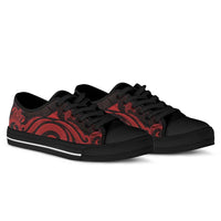 Tokelau Low Top Canvas Shoes - Red Tentacle Turtle - Polynesian Pride