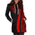 Fiji Women's Hoodie Dress - Red Polynesian Tentacle Tribal Pattern - Polynesian Pride