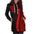 Tahiti Women's Hoodie Dress - Red Polynesian Tentacle Tribal Pattern - Polynesian Pride