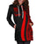 Tuvalu Women's Hoodie Dress - Red Polynesian Tentacle Tribal Pattern - Polynesian Pride