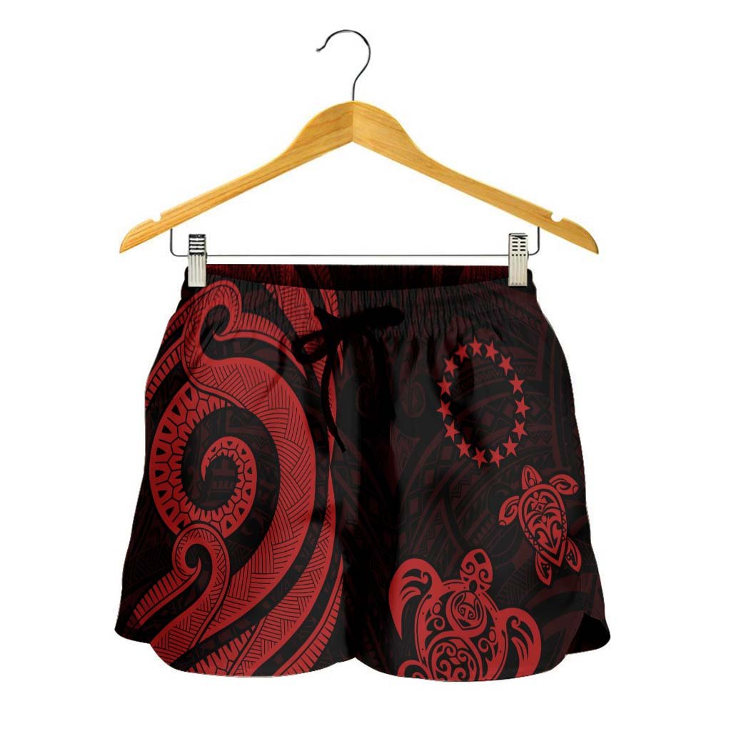 Cook Islands Women's Short - Red Tentacle Turtle - Polynesian Pride