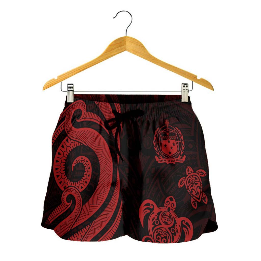 Samoa Women's Short - Red Tentacle Turtle - Polynesian Pride