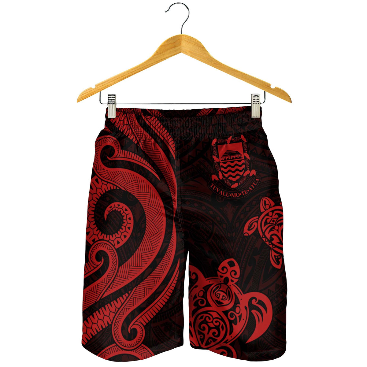 Tuvalu Men's Short - Red Tentacle Turtle - Polynesian Pride