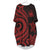 Samoa Batwing Pocket Dress - Red Tentacle Turtle Women Red - Polynesian Pride