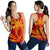 Hawaii Kanaka Polynesian Football Jersey Racerback Tank - Red And Yellow - Bernice Style - AH Red - Polynesian Pride