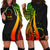 Cook Islands Women's Hoodie Dress - Reggae Polynesian Tentacle Tribal Pattern Reggae - Polynesian Pride