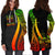 Fiji Women's Hoodie Dress - Reggae Polynesian Tentacle Tribal Pattern Crest - Polynesian Pride