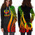 Pohnpei Women's Hoodie Dress - Reggae Polynesian Tentacle Tribal Pattern - Polynesian Pride